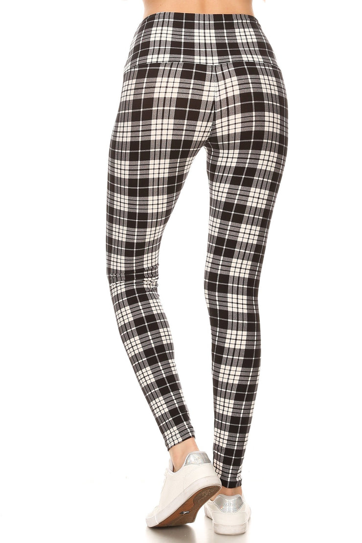 Black Checkered Leggings - gkbrandclothing