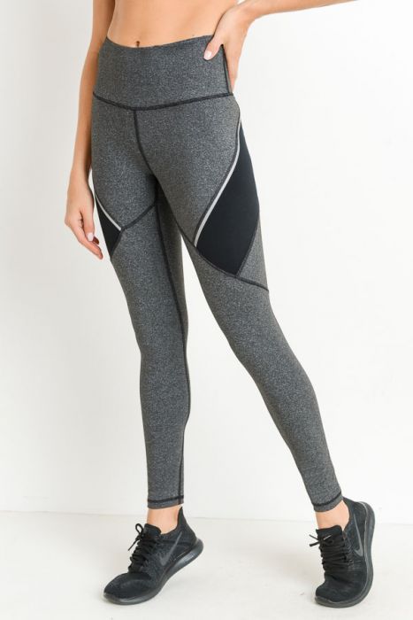 Highwaist Performance Color Block Leggings - gkbrandclothing